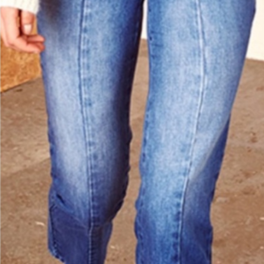 NWT Ulla Johnson Alex Lace up cropped wide leg jeans sz 8